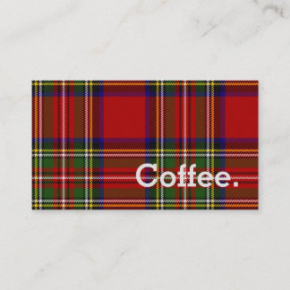Carte De Fidélité Royal Stewart Tartan Simple Coffee Punch Card