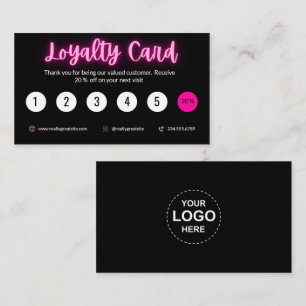Carte De Fidélité Salon De Beauté Fidélité, Lash Rewards Card, Ha Pr
