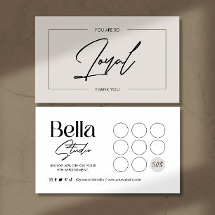 Carte De Fidélité Salon de beauté moderne minimaliste