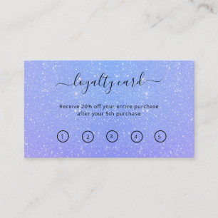 Carte De Fidélité Salon de beauté parties scintillant Ombre