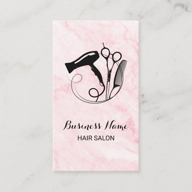 Carte De Fidélité Salon de beauté Pink Marble (Devant)