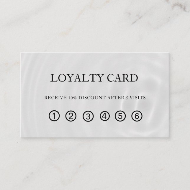 Carte de Fidélité Salon de Beauté Simple Élégant (Devant)
