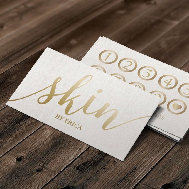 Carte De Fidélité Salon de soins de la peau Spa Esthétique élégante  (Créateur téléchargé)