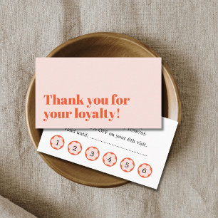 Carte De Fidélité Salon Élégant Pastel Gras Cool 