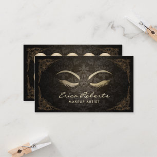 Carte De Fidélité Salon vintage de damassé de maquilleur de la cart