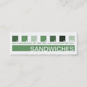 Carte De Fidélité Satisfaction du client SANDWICHES (carrés mod)