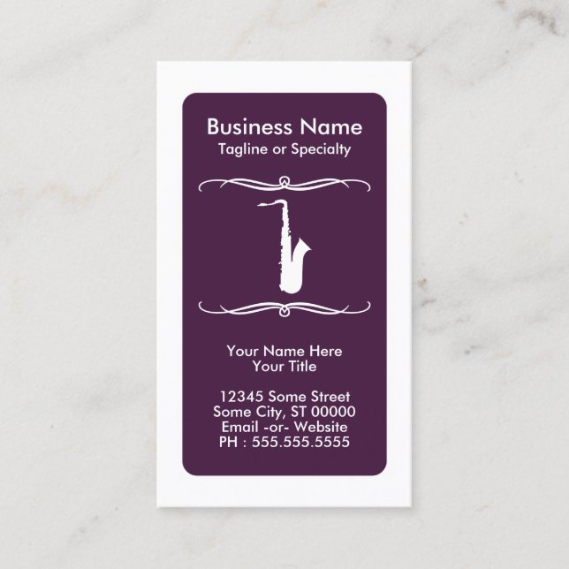 Carte De Fidélité saxophone mod (Devant)