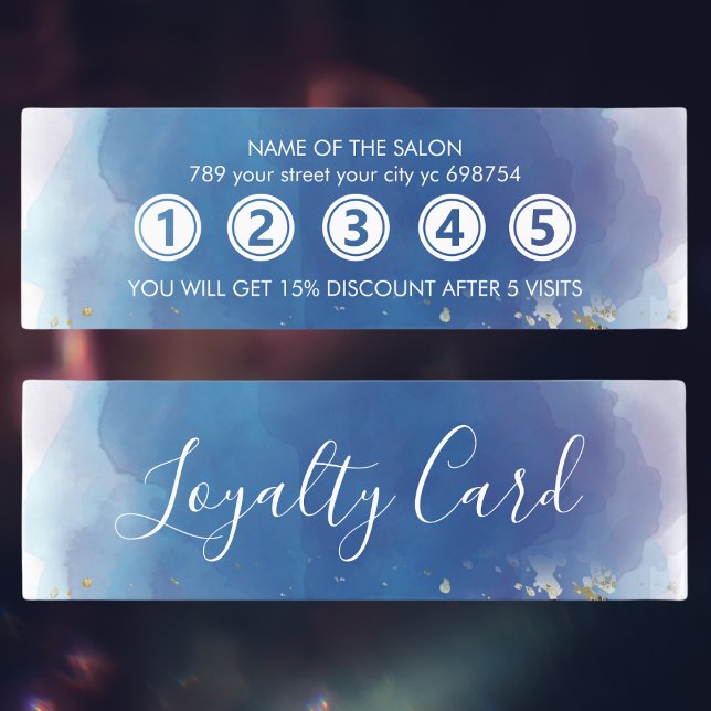 Carte De Fidélité Signature holographique Script moderne Parties sci (Holographic Signature Script Modern Glam Glitter Loyalty Card
)