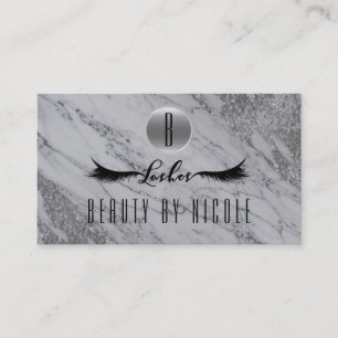 Carte de fidélité Silver Glitter Marble Lashes