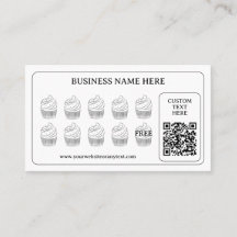 Simple Cupcake QR Code Boulangerie Cadeau Café Bou