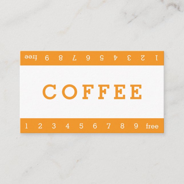 Carte de Fidélité Simple Double Horizon pour Café (Devant)