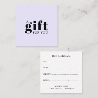 Carte De Fidélité Simple Elegant Business Gift
