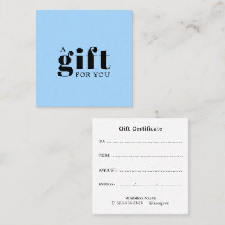 Carte De Fidélité Simple Elegant Business Gift