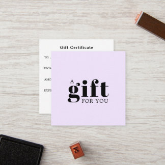 Carte De Fidélité Simple Elegant Business Gift
