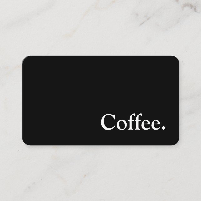 Carte De Fidélité Simple Goudy Word foncé Loyauté café Punch Card (Devant)