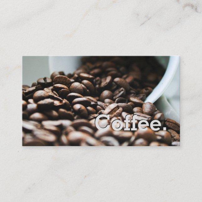 Carte De Fidélité Simple Loyalty Cup and Beans Coffee Punch Card (Devant)