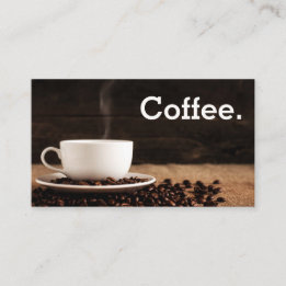 Carte De Fidélité Simple Loyalty Cup and Beans Punch Card