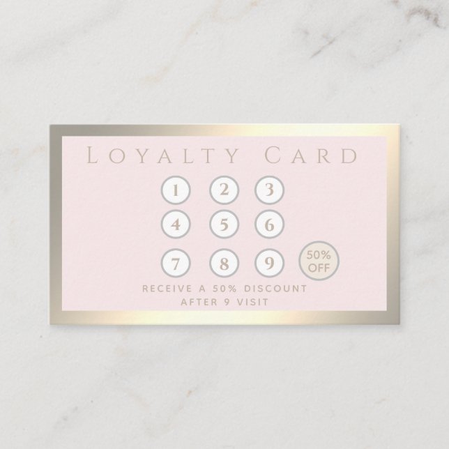 Carte De Fidélité Simple minimaliste élégant luxe lumineux (Devant)