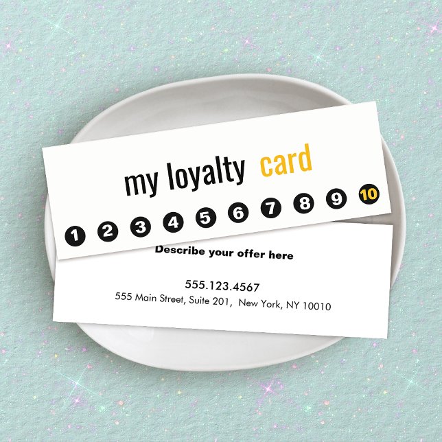 Carte De Fidélité Simple Professional 10 Punch Customer Loyalty Card (Créateur téléchargé)
