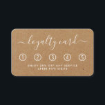 Carte de fidélité simple Script - Rustique Kraft<br><div class="desc">Ces cartes simples mais très élégantes sont parfaites pour donner à vos clients comme une incitation à continuer à revenir vers vous.</div>