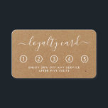 Carte de fidélité simple Script - Rustique Kraft<br><div class="desc">Ces cartes simples mais très élégantes sont parfaites pour donner à vos clients comme une incitation à continuer à revenir vers vous.</div>