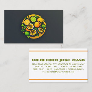 Carte De Fidélité stand de jus de fruits de citrons et de limettes