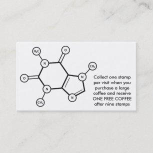 Carte De Fidélité structure moléculaire de la caféine
