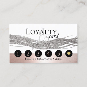 Carte De Fidélité Styliste Rose Gold Beauty Salon Loyalty Punch
