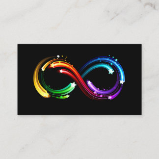 Carte De Fidélité Symbole de l'infini des comètes arc-en-ciel