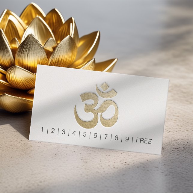 Carte De Fidélité Symbole OM bole intégré YOGA instructeur Loyalty P (Créateur téléchargé)
