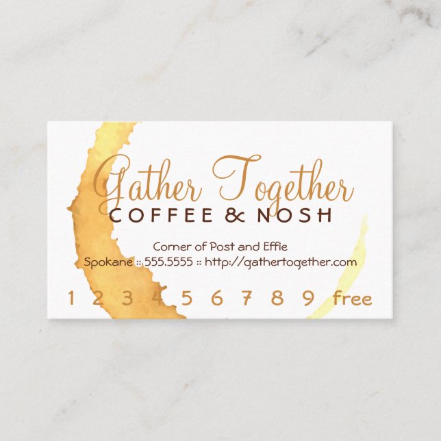 Carte de Fidélité Tache de Café / (Devant)