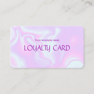 Carte De Fidélité texture olographe de licorne de faux iridescent de
