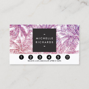Carte de fidélité Tropical Purple/Pink Parties sci