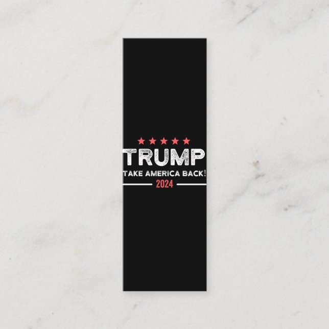 Carte De Fidélité Trump 2024 Take America Back (Devant)