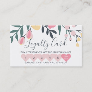 Carte De Fidélité Typographie élégante de peau de maquillage paste