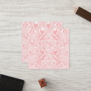 Carte De Fidélité un design abstrait rose et blanc sur un fond blanc