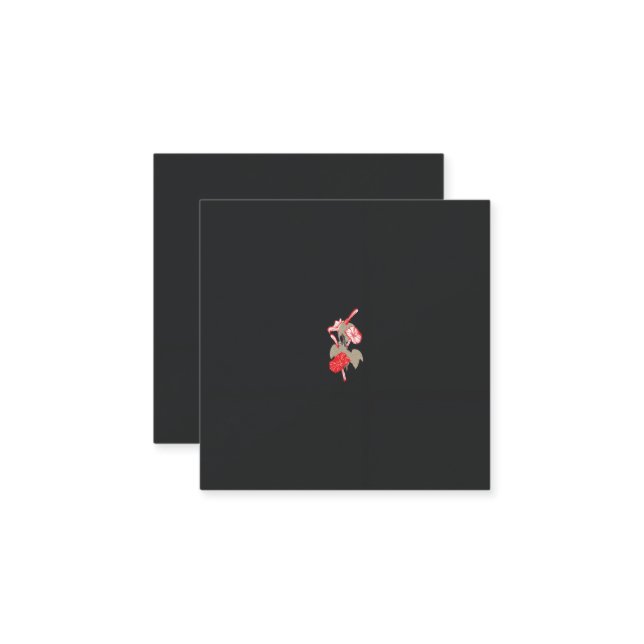 Carte De Fidélité un design de fleur rouge sur un arrière - plan bla (Devant/Arrière en situation)