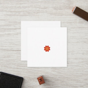 Carte De Fidélité une fleur rouge et jaune avec des points noirs