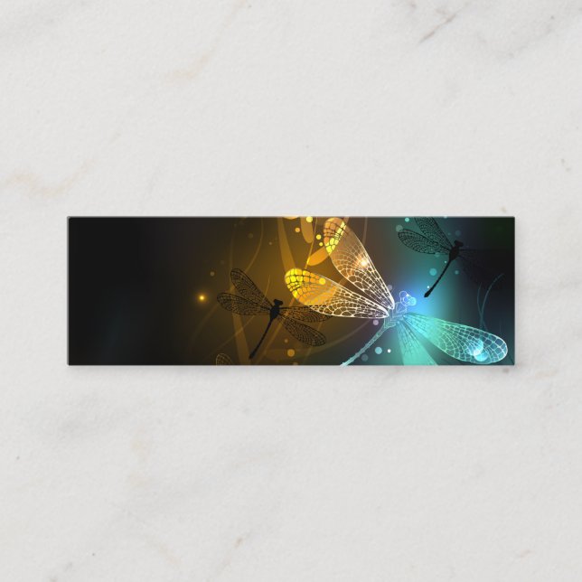 Carte De Fidélité Vol libellule lumineuse verte (Devant)