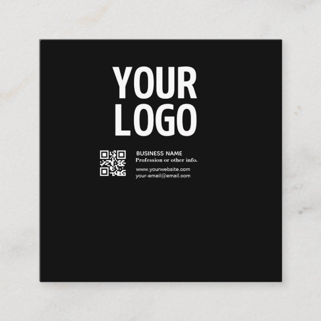 Carte De Fidélité Votre logo avec code QR et texte modifiables  (Devant)