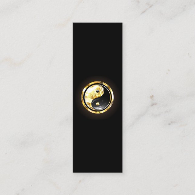 Carte De Fidélité Yin Yang or sur noir (Devant)