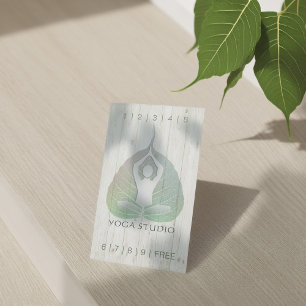 Carte De Fidélité YOGA Instructeur Studio Loyalty Punch Bodhi Leaf