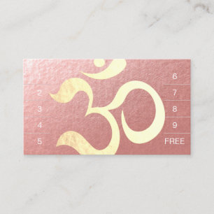 Carte De Fidélité Yoga Méditation Instructeur Loyalty Punch Om Symbo