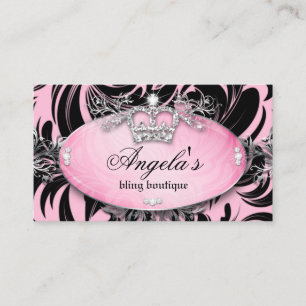 Carte de fidélité Zebra Bijoux Couronne rose