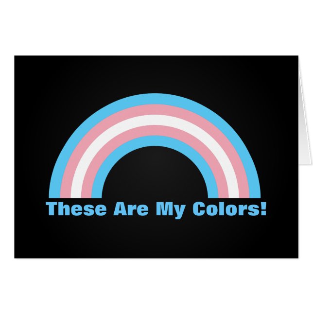 Carte de fierté arc-en-ciel transgenre (Devant horizontal)