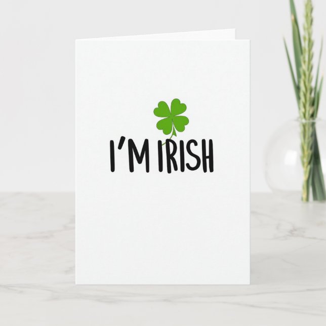 Carte de fierté de trèfle irlandais (Devant)