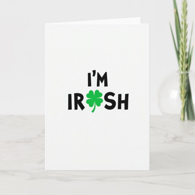 Carte de fierté de trèfle irlandais (Devant)