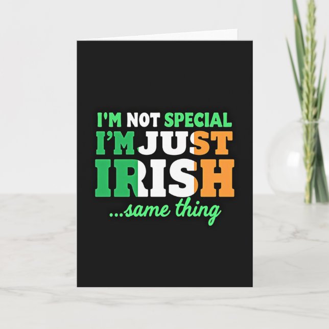 Carte de fierté irlandaise simple (Devant)