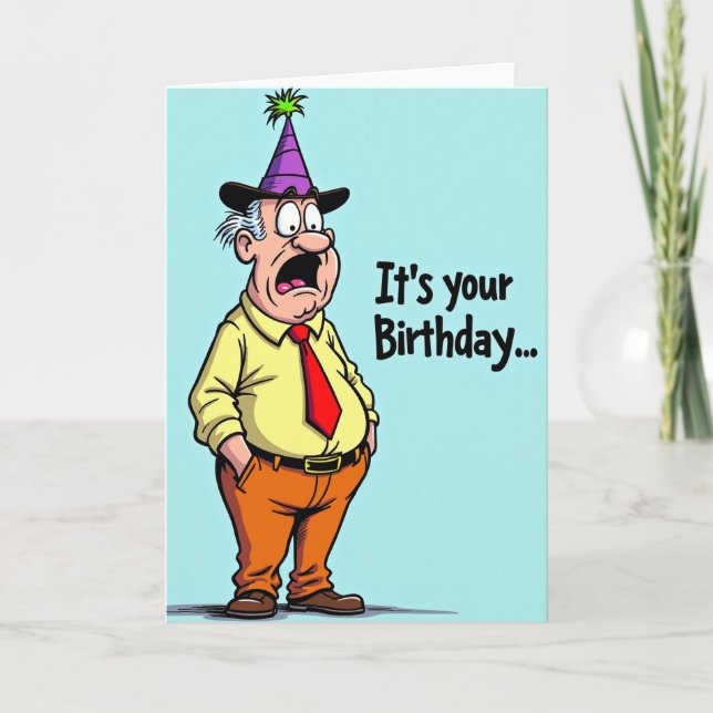 Carte de figure d'anniversaire surprise (Devant)