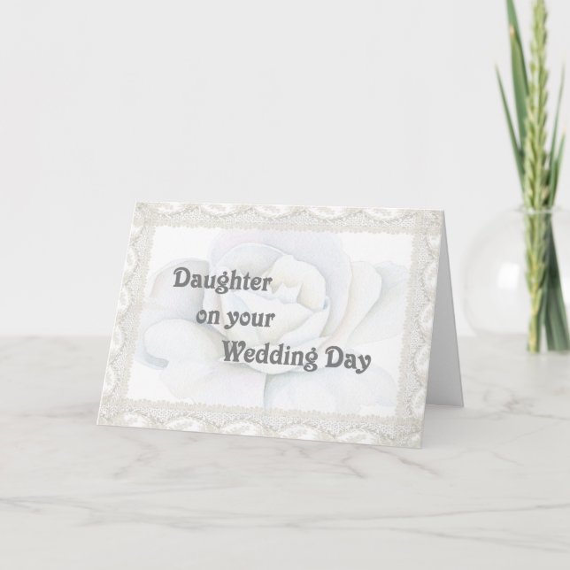 Carte de fille le jour de son mariage (Devant)